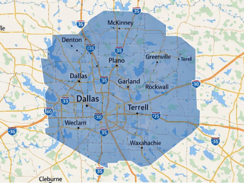 service area north texas